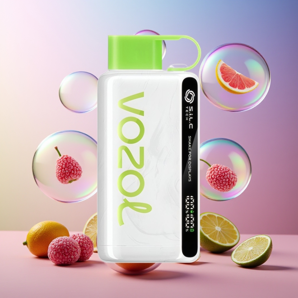 VOZOL STAR 9000/12000 Einweg-Vape Kirschlimette mit Shake-Display, S.i.L.C TECH, 30% schnellere Aufladung, Schweiz Großhandel