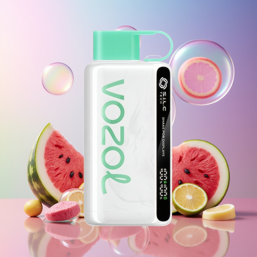 VOZOL STAR 9000/12000 Einweg-Vape Wassermelonen-Bubblegum – Schütteln für Display, S.i.L.C TECH, 650mAh Akku, Schweiz Großhandel