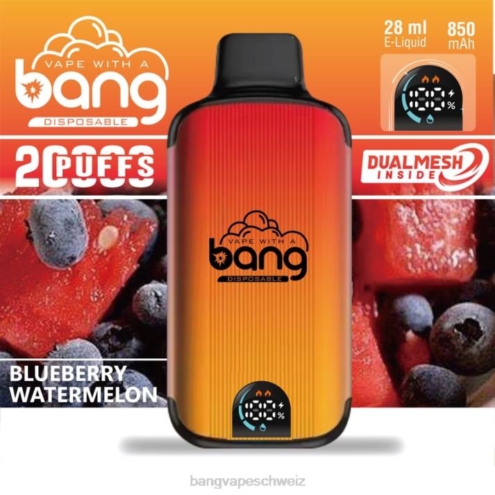 4X0J3 Bang Vape Digital Smart Screen 20000 Züge - Bang Vape nicotine Einweg