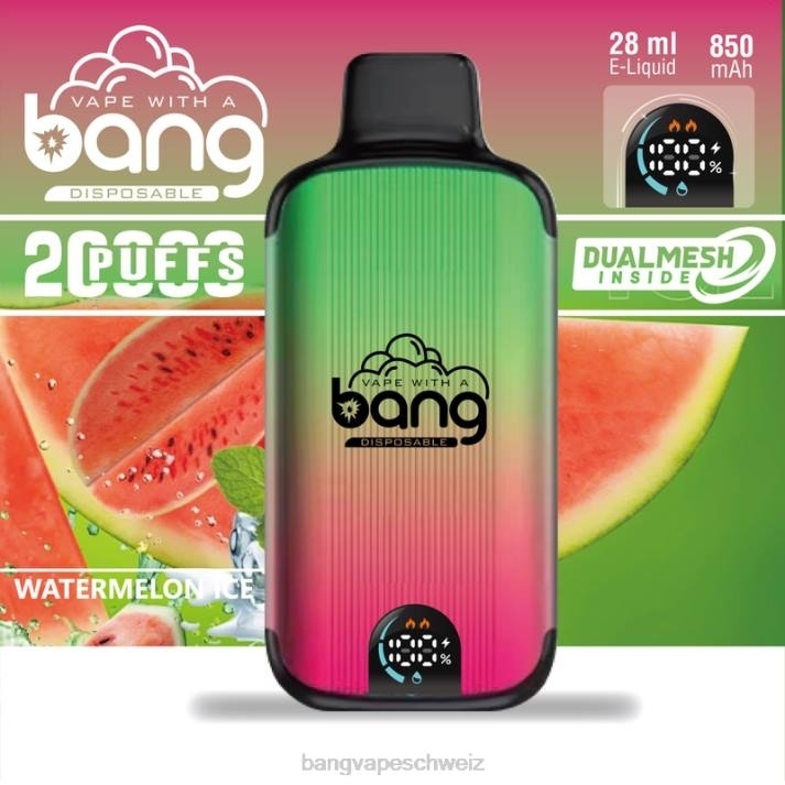 4X0J3 Bang Vape Digital Smart Screen 20000 Züge - Bang Vape nicotine Einweg