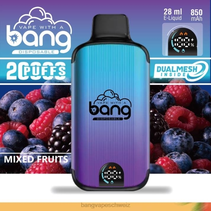 4X0J3 Bang Vape Digital Smart Screen 20000 Züge - Bang Vape nicotine Einweg
