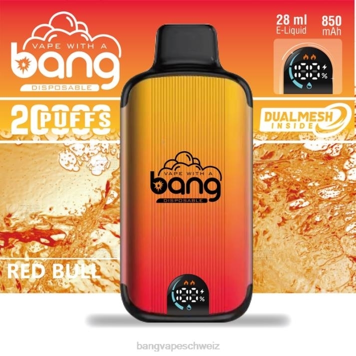 4X0J3 Bang Vape Digital Smart Screen 20000 Züge - Bang Vape nicotine Einweg