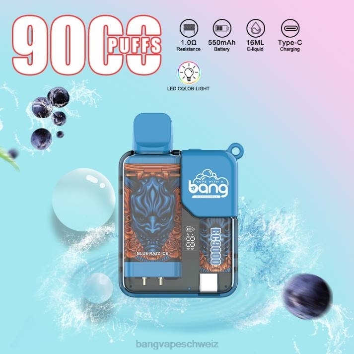 4X0J6 Bang Vape Box BC9000 vorgefüllt 16ml - Vape Gang flavors Einweg