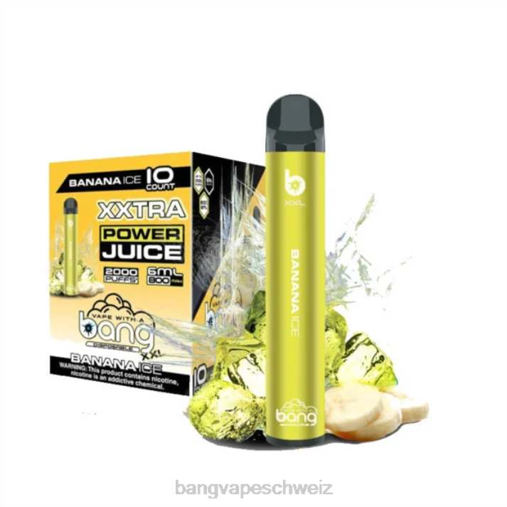 4X0J13 Bang Vape XXL 2000 Züge - Bang Vape nicotine Bananeneis