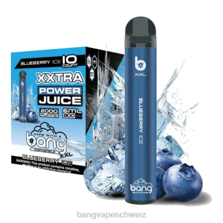 4X0J14 Bang Vape XXL 2000 Züge - vape Bang box nicotine Blaubeereis