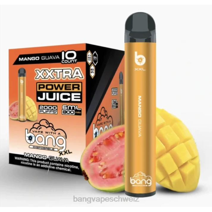 4X0J20 Bang Vape XXL 2000 Züge - Bang Vape Schweiz Mango-Guave