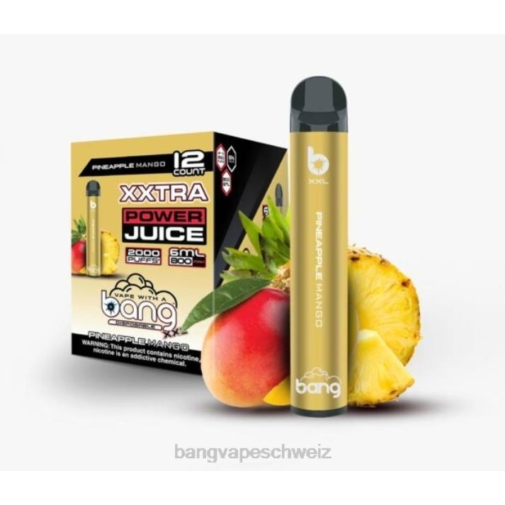 4X0J21 Bang Vape XXL 2000 Züge - Bang disposable vape flavors Ananas-Mango