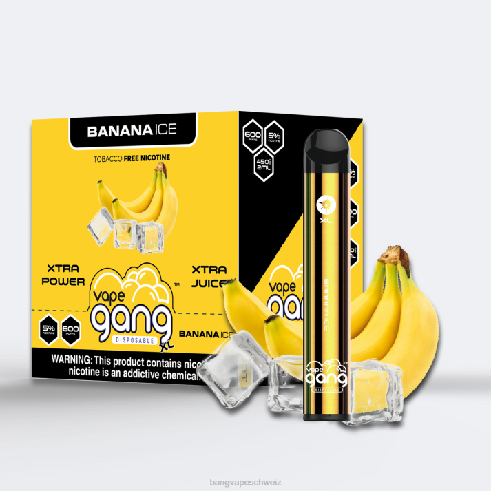 4X0J63 Vape Gang XL Einweg-Vaporizer 600 Züge (10er-Packung) - Bang disposable vape flavors Bananeneis